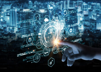 Businessman experience virtual screen, application technology, global business internet connection and digital marketing. finance and banking digital connection technology big data